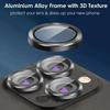 Camera Lens Protector For IPhone 16 15 14 Pro Max 13 12 Mini 9H Tempered Glass Screen Protector Cover Film 16 15 Plus Metal Ring