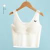Girls' Seamless Ice Silk Junior Vest - Children's One-Piece Underwear for Students