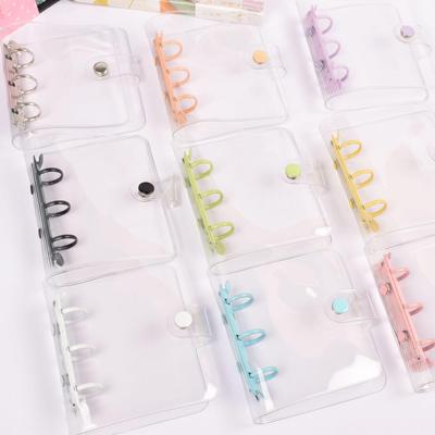 3-Inch Star Photo Album: Transparent PVC Mini 3-Hole Loose-Leaf Notebook Journal Parts