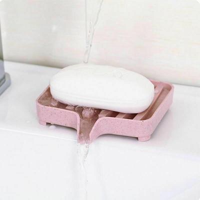 Soap Dish Travel Soapbox Drain Holder Case Bathroom Kitchen Soap Plate Tray