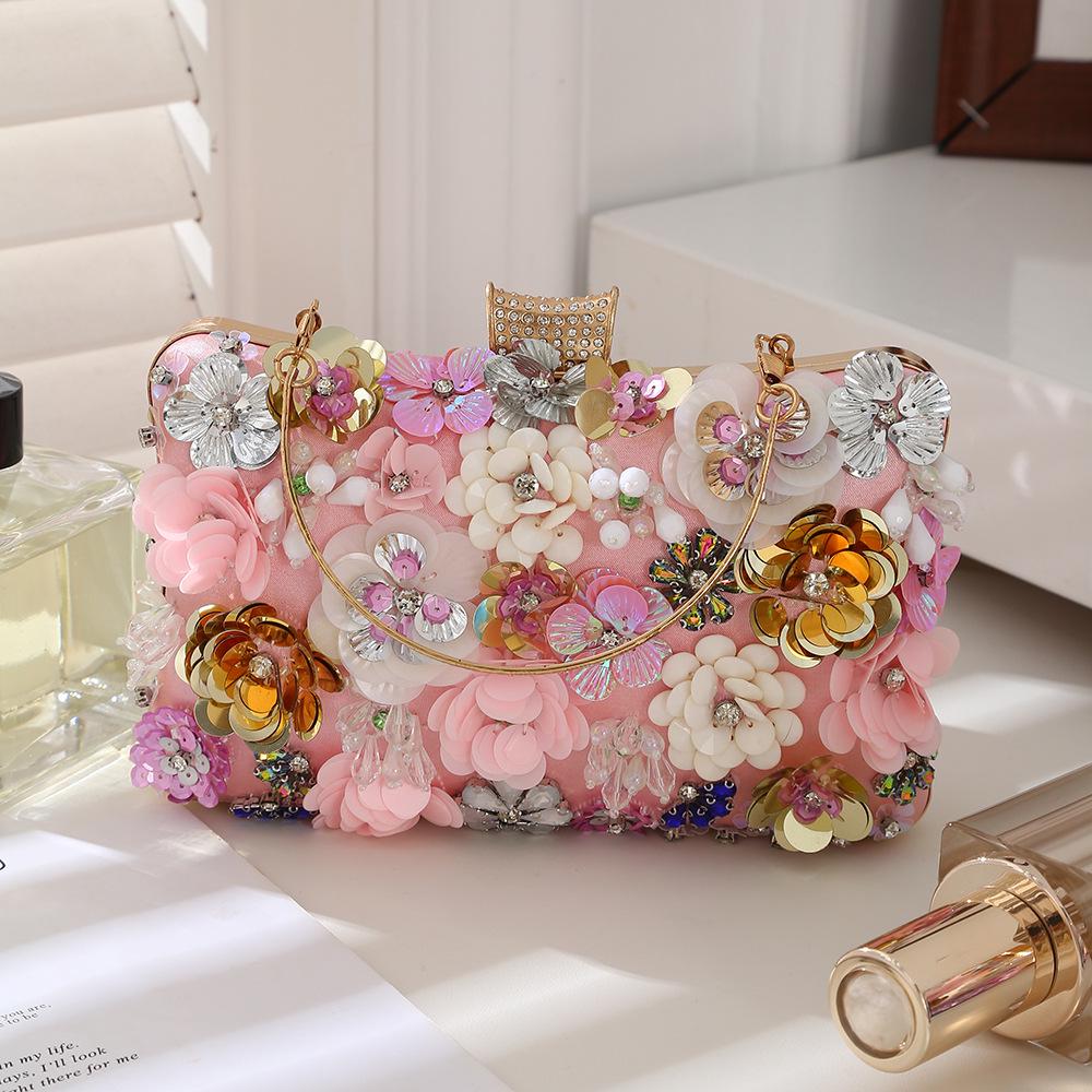 Elegant Floral Evening Bag for Brides and Special Occasions