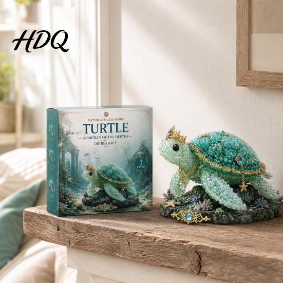 Marine Decor DIY Kit Mythical Ocean Bead for Beginners 3D Beaded Animal Making with Instructions Sea Creatures Beads Unique Designs and Pattern