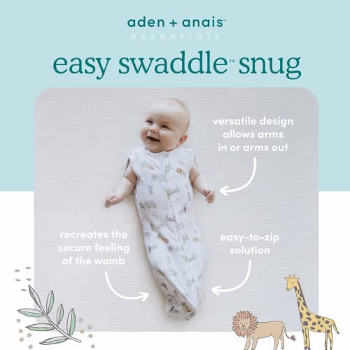 aden + anais essentials easy snug swaddle armless sleeping bag for newborns 0-3 months twinkling stars pink 2 pack