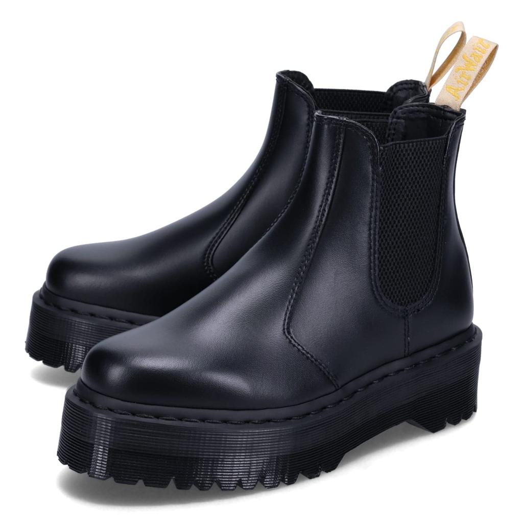 Dr. Martens Chelsea Boots Side Gore Men Women Platform 2976 QUAD PLATFORM CHELSEA Black 27560001 BLACK 22.0 Cm