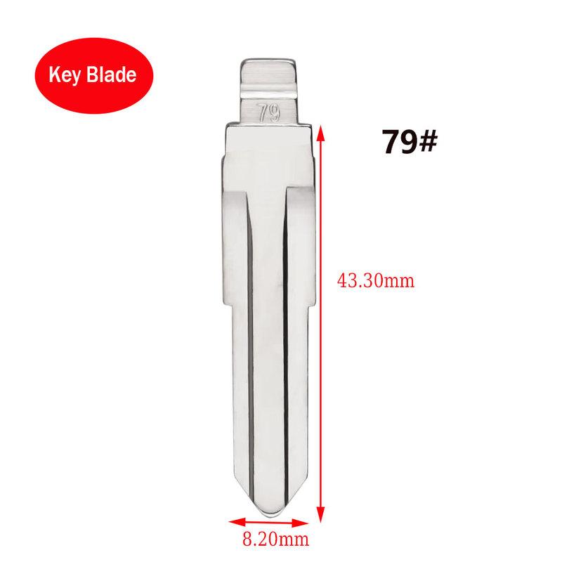 

10pcs 79# KD Key Blade Metal Universal Flip Folding Car Key Blade for New XMZ WuLing Hongguang for KD Remote NO.79 Uncut Blank B79