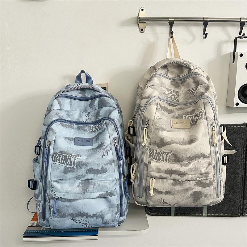 Graffiti Print Student Schoolbag Unisex Large Capacity Travel Backpack