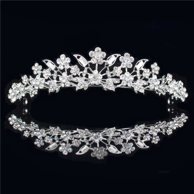 Fashion Rhinestone Pearls Crown Headband Gorgeous Tiaras And Crowns Wedding Head Ornaments Bridal Hair Jewelry Accessories