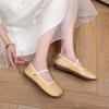 Sommer Damen rutschfeste weichsohlige flachmündige Stoffschuhe Mary Jane Retro Stoffschuhe Einzelne Schuhe