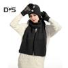 3 Pcs/Set Unisex Winter Beanie Scarf Gloves Set Thick Knitted Warm Cap Great Friction Palm Gloves Elastic Ear Protection Windproof Winter Outdoor