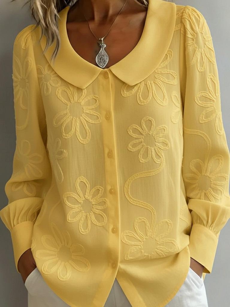Trendy Linen Button-Down Shirt for Women - Short Sleeve Loose V-Neck Summer