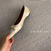 Fashion Bailamos Spring New Women Flats Fashion Pointed Toe Shallow Slip On Dress Shoes Low Heel Single Shoes Ballet Shoes Mujer