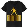 Stylish Black Cristiano Ronaldo Abstract Colorful Portrait Football Graphic Casual Cotton Short-Sleeve T-Shirt