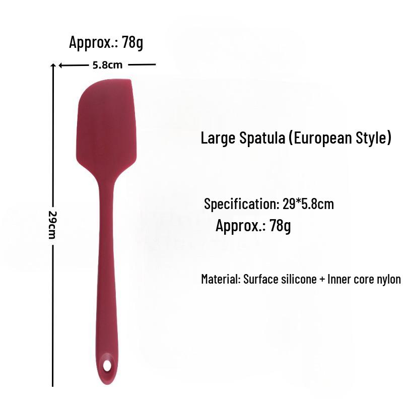 Silicone Spatula Set: Heat-Resistant, One-Piece Scrapers for Mixing & Baking (Small & Large Sizes)