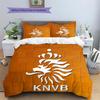 KNVB Muster Bettwäsche Bettdecke Set Heimdekoration Geschenk (1 Bettbezug + 2 Kissenbezüge (ohne Füllung))