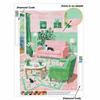 DIY Full Drill Diamond Painting Kit Cute Cat In Cozy Living Room Pattern Creative Handmade Canvas Art for Home Decoration Wall Decor