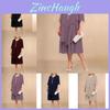 Elegant Chiffon Dress For Women With Layered Ruffle Details For Office Wear