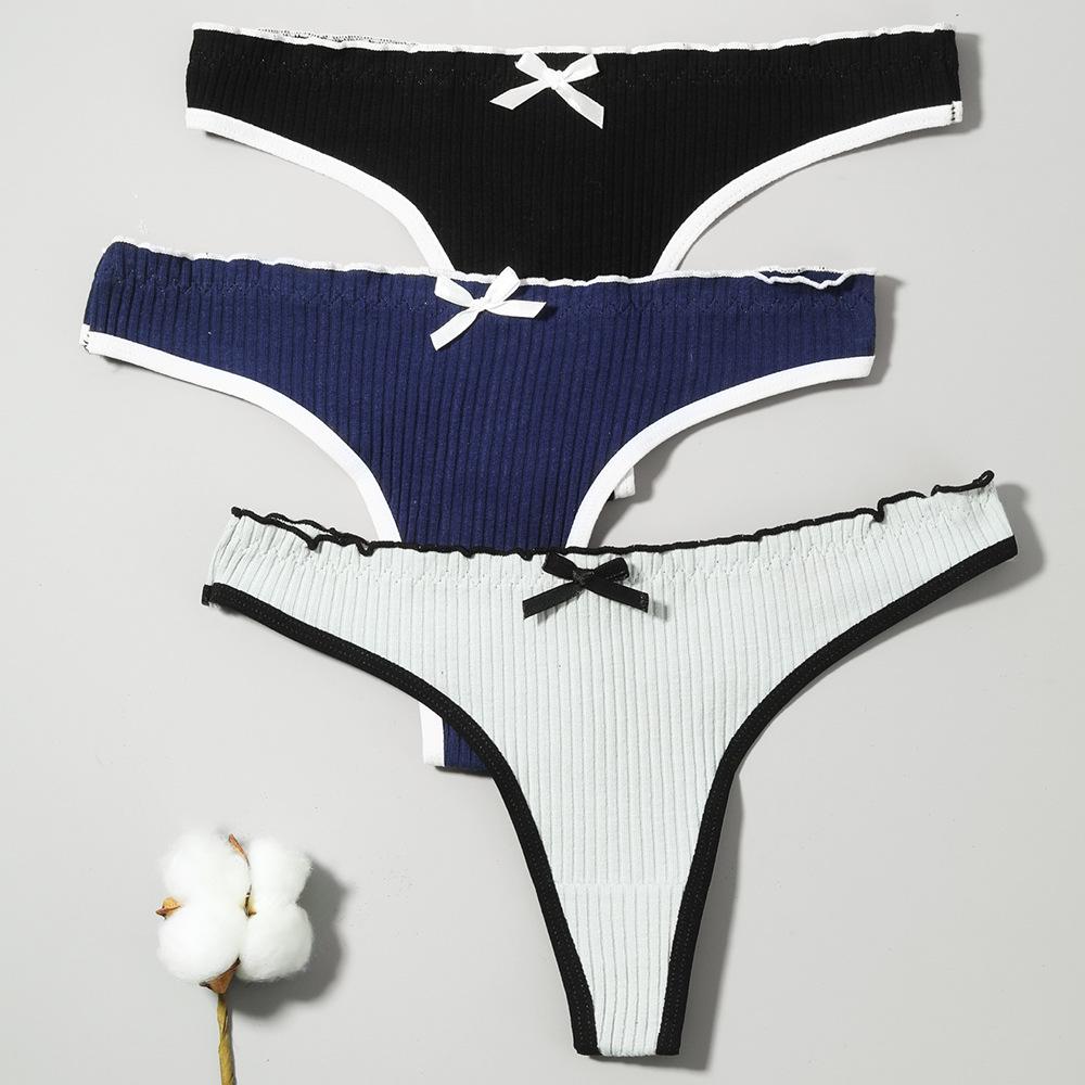 European-Size Women's Seamless Cotton Thong - Sexy Low-Rise T-Back Underwear