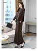 2026 Spring/Autumn Women's Slimming Wide-Leg Pants Skirt Suit - Age-Reducing, Tummy-Concealing, Stylish Two-Piece Set