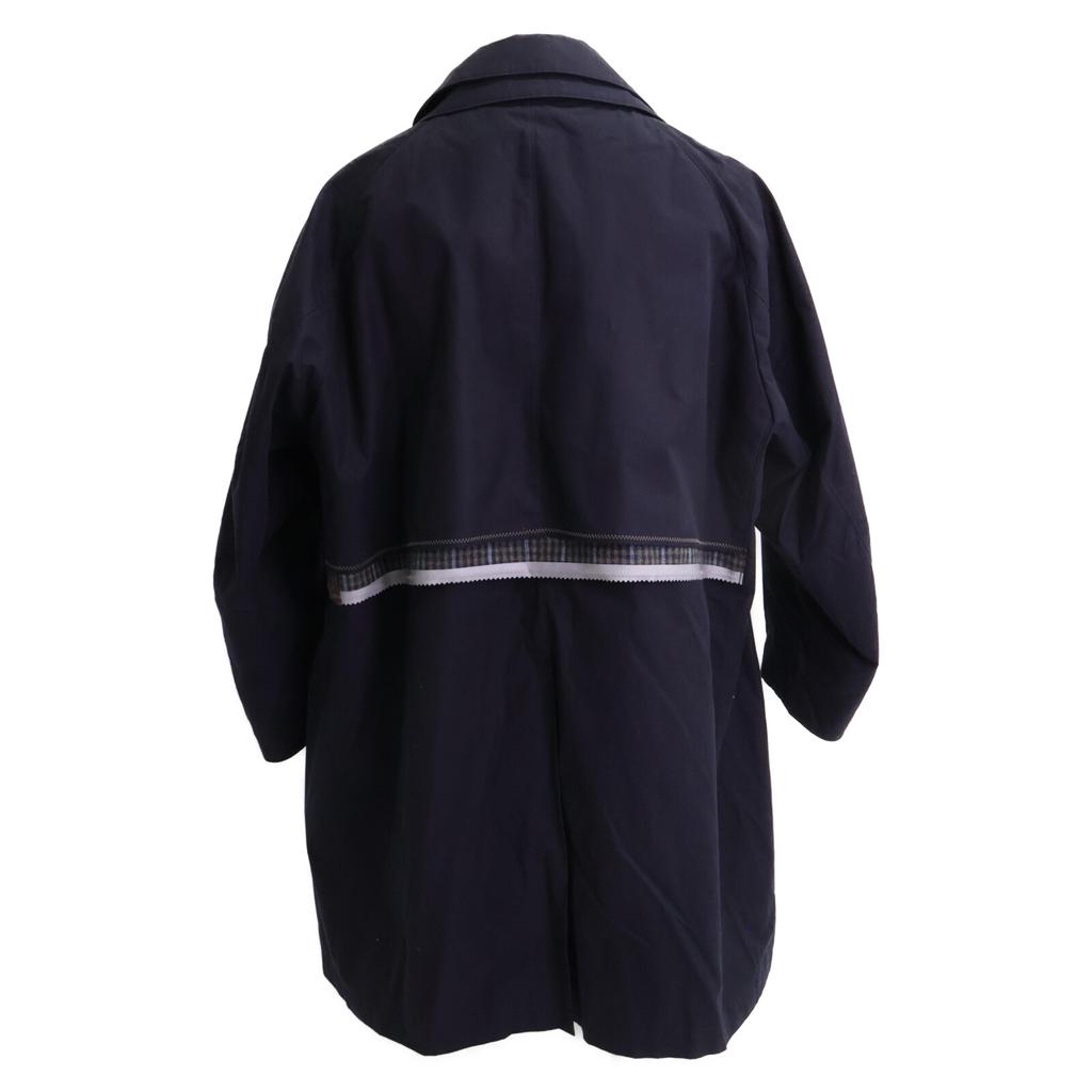 kolor [24AW] 24WCM-C05121 Asymmetrical high density cotton cloth layered soutien collar coat 2 NavyUsed