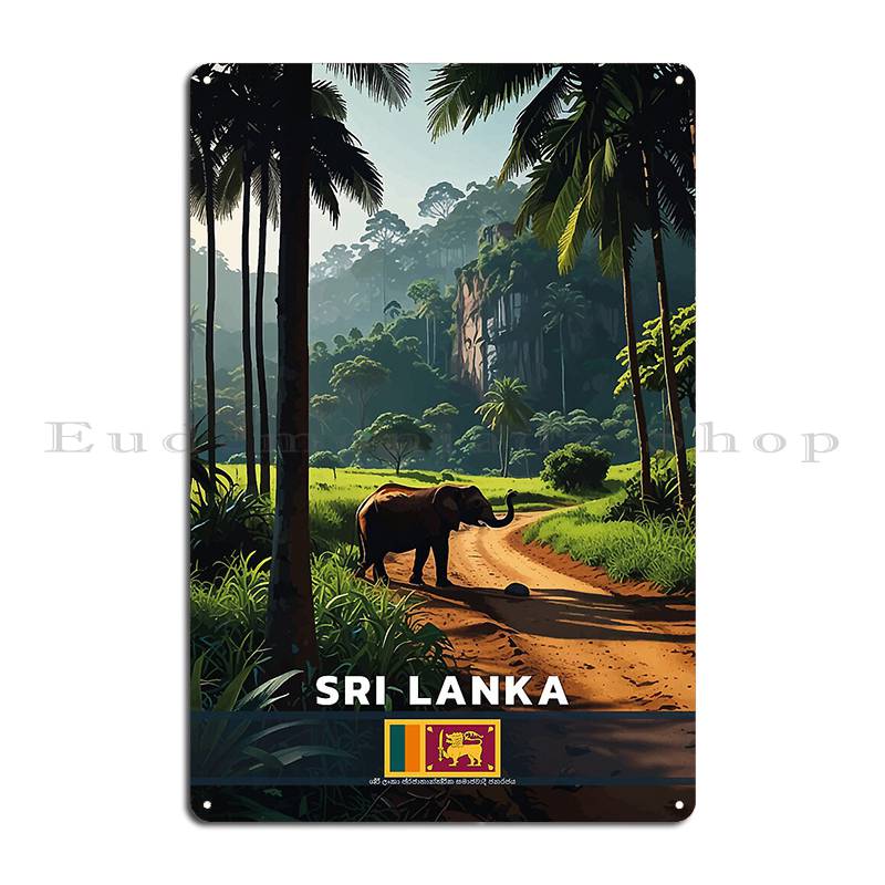 Sri Lanka Travel Metal Sign Decoration Print Painting Cinema Mural Tin Sign Poster