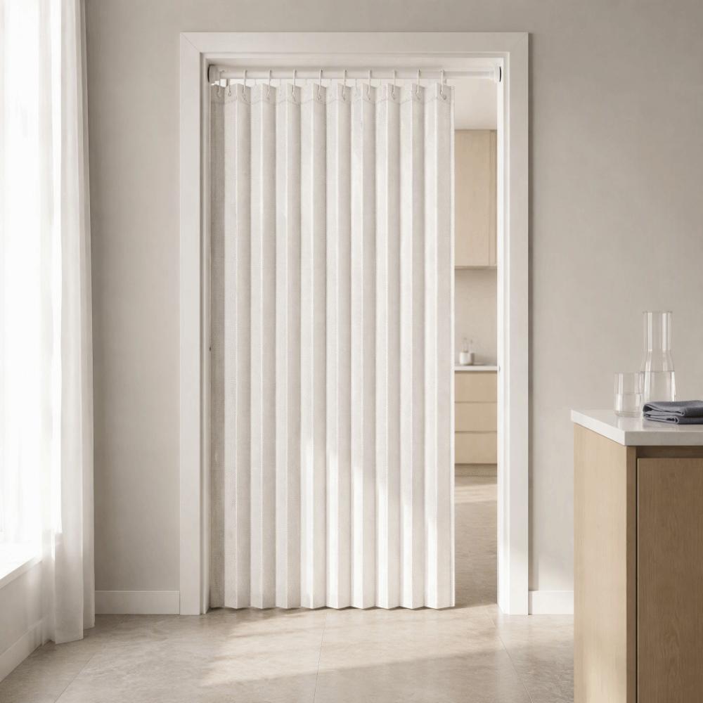 Thick Folding Door Curtain Waterproof Room Divider Curtain Bath Curtain  Doorways