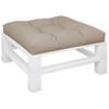 Pallet Cushion Taupe 80 X 80 X 12 Cm Fabric