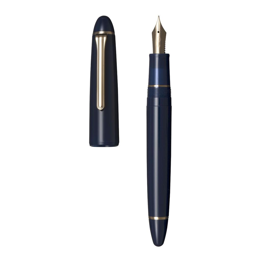 Sailor Profit Casual L Fountain Gold Clear Medium Fine Made In Pen, Trim, Blue, Point, Japan, 11-0820-340