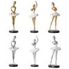 Counterweighted Base Figurine Ballet Dancer Figurine, Ballerina Statue with Stable Round Base, Resin Artistic Dance Sculpture Figurines, Elegant