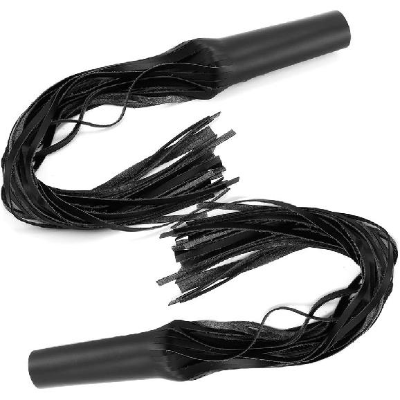 Milltrip 2Pcs Handlebar Tassel Grips - Premium PU Leather Hand Grip Tassels with Fringe Wrap Cover, Universal Fit for 1in Handlebar, Black