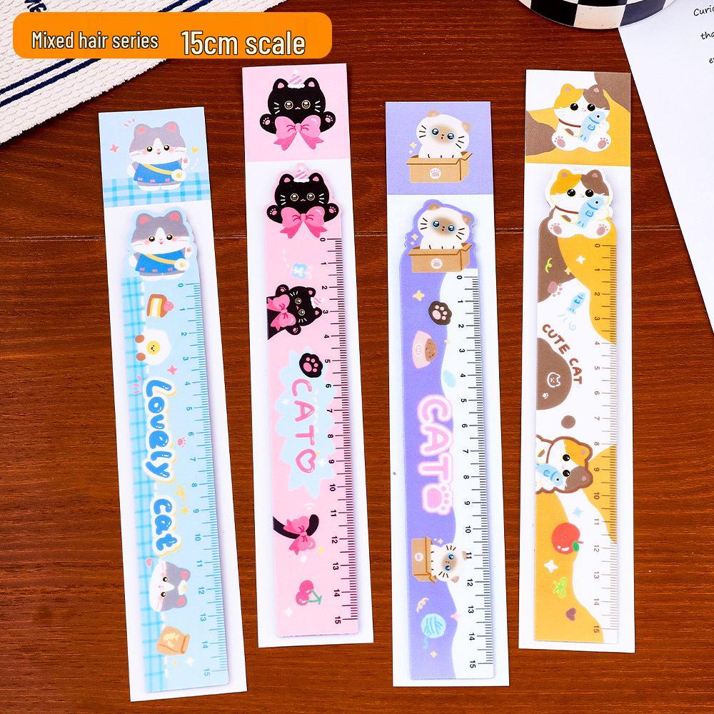 Hang Su Original Cat Bookmark and Ruler - Cute Irregular Shape for Children s Drawing and Learning Reward Gift 15cm