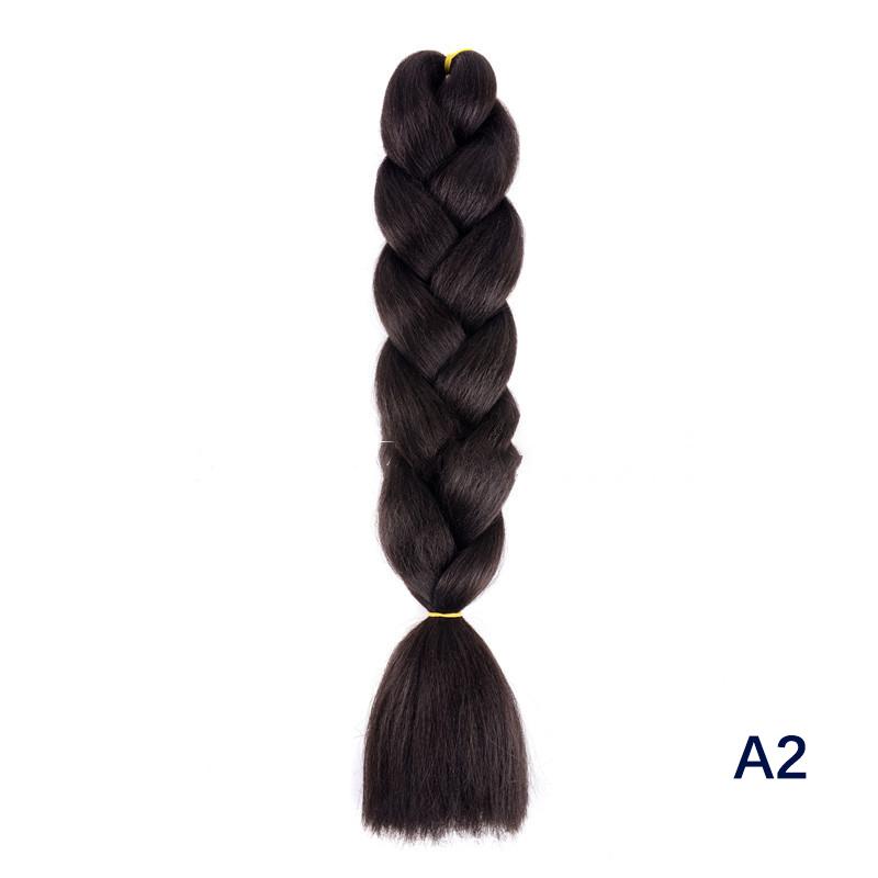 Jumbo Braiding Hair Long 24 Inch Hair Extensions Solid Color Synthetic Braids Hair Twist Braiding Hair For Women