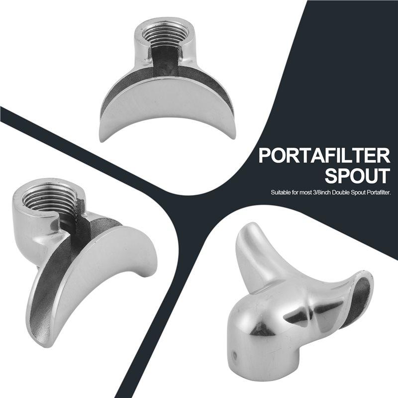 Practical-Replacement Standard Double Open Portafilter Spout For Espresso Machine Coffee Filter Nozzle 51/53/54/58 Mm