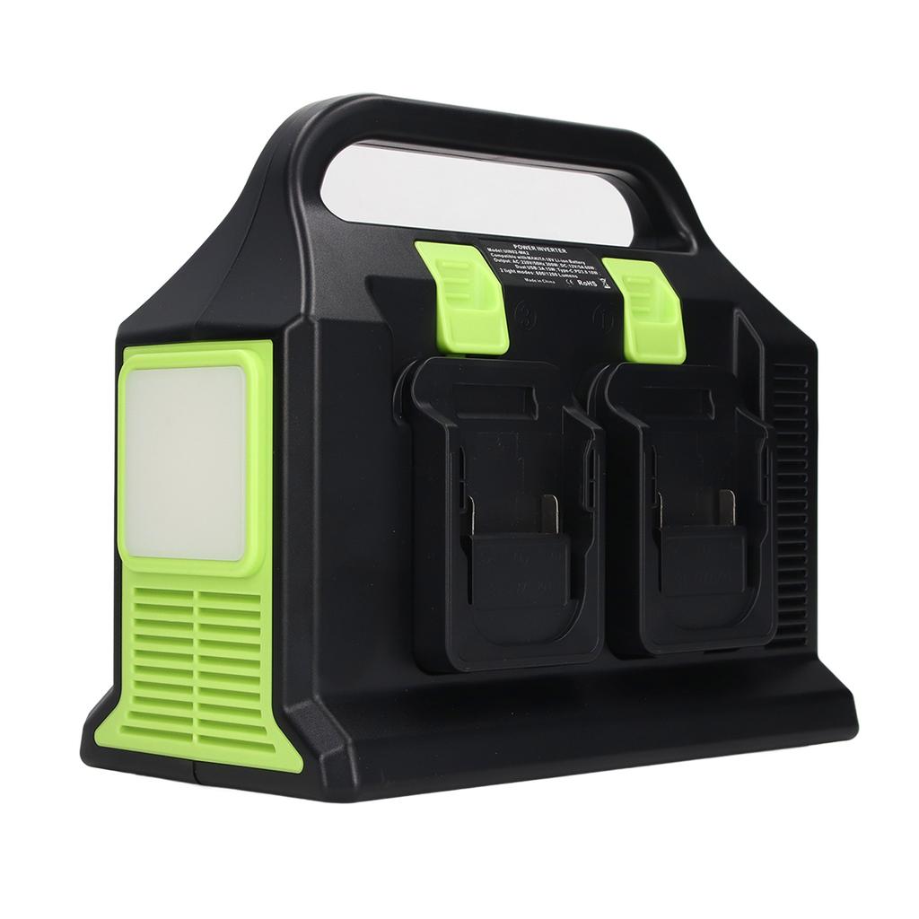 300W Tragbarer Stromwandler mit USB-Ausgang Sinuswellen-Stromversorgung Wechselrichter 18V Batterie