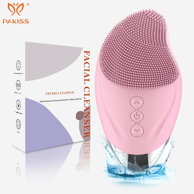 PAKISS Waterproof Rechargeable Facial Cleansing Brush - Portable Skincare Gadget for Daily Face Scrub & Gentle Exfoliating