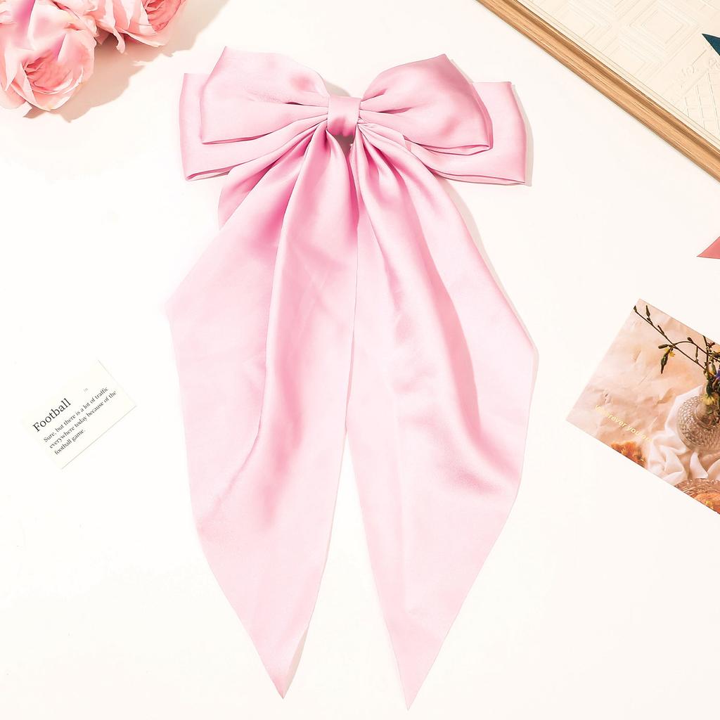 Elegant Bow Barrettes Women Temperament Ponytail Hairpin Hair Clip Girls Black Red Big Ribbon Hair Clip Fashion Hair Accessories