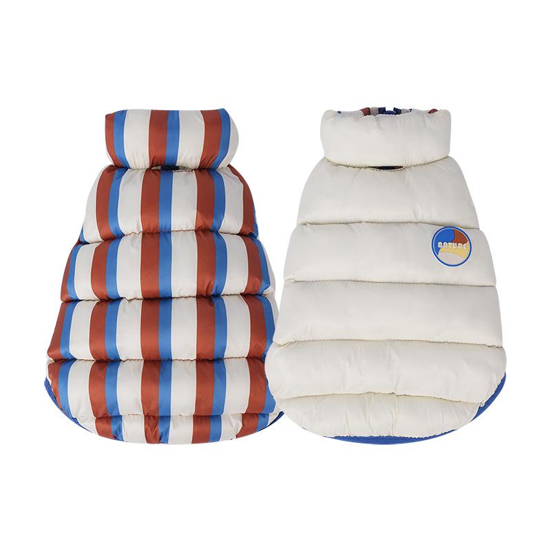 

Pet cat and dog autumn and winter vest candy color double-sided cotton clothes Schnauzer basic versatile puppy dog clothes 2XL