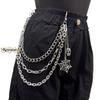 Stylish Vintage Metal Waist Chain For Women Zipper
