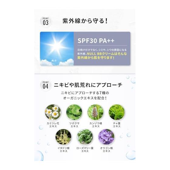 NULL BB Cream Bluebeard Acne Scar Sunscreen SPF30 PA++ Concealer Men's 20g Ocher