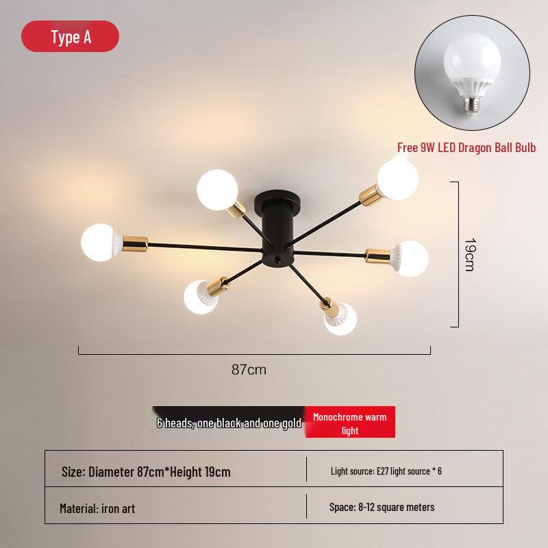 Nordic LED Ceiling Light: Modern Minimalist Design for Bedrooms & Living Rooms
