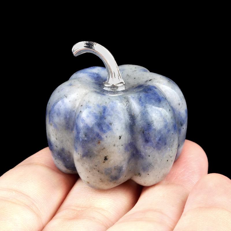 30mm Natural Crystal Pumpkin Decoration for Halloween & Thanksgiving - Large Qty Discount