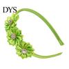 Flower Headband Princess Rhinestone Inlaid Multi-Petal 3D Flowers Lightweight Comfortable Hair Hoop Girls Party Accessory Transparent Plastic