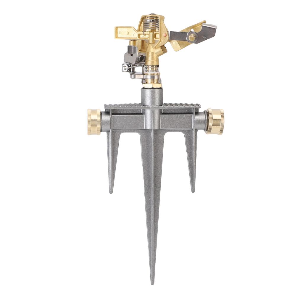 Garden Sprinkler 360 Degree Rotating 49FT Spray Distance Brass Nozzle NH 3 4 In Spike Base Sprinkler for Yard Orchard