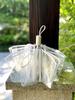 Stylish Unisex Transparent Folding Umbrella – Hand-Open Design, Compact, and Creative for Students
