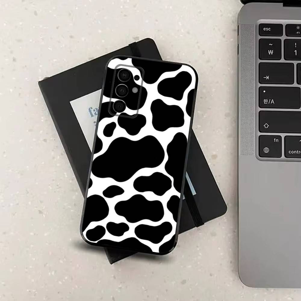 

Cartoon Print Cow Cute For Samsung Galaxy A53,31,52,72,41,22,73,32,71,Note,J7,8,9,5G Soft Black Silicone Phone Case SamsungA12