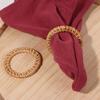 12Pcs Rustic Table Napkin Buckle Reusable Napkin Holder Bohemian Rattan Napkin Ring  Restaurant