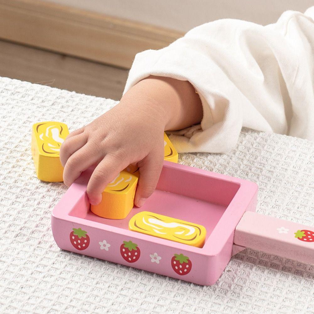 Strawberry Design Wooden Simulation Cake Toys Cooking Role Play Toys Children's Play