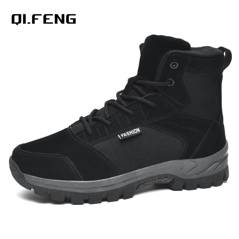 Couple High Top Boots Outdoor Training Boots Men's Women's Hiking Mountaineering Shoes Autumn Anti Slip Wear-Resistant Shoes