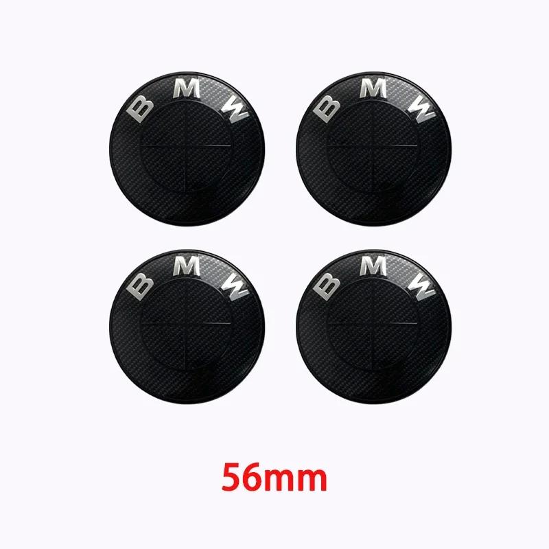 

56/68mm-4pcs For 50th Anniversary Carbon Fiber Wheel Hub Cover 56/68mm New Logo Tire Center Cover for BMW Group Automobile