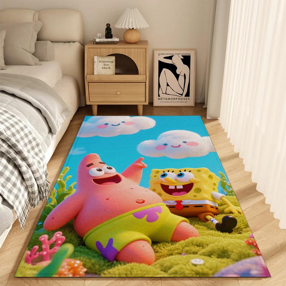 Fashion Entrance Mat Living Room Rugs Decoration S-spongebob Floor Mats Doormat Front Door Bedrooom Carpet for Kitchen Balcony