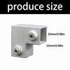 Multipurpose 25X25mm Square Tube Adapter Connector Accessories Aluminum Alloy 3 Way Elbow Pipe Fitting Easy To Install